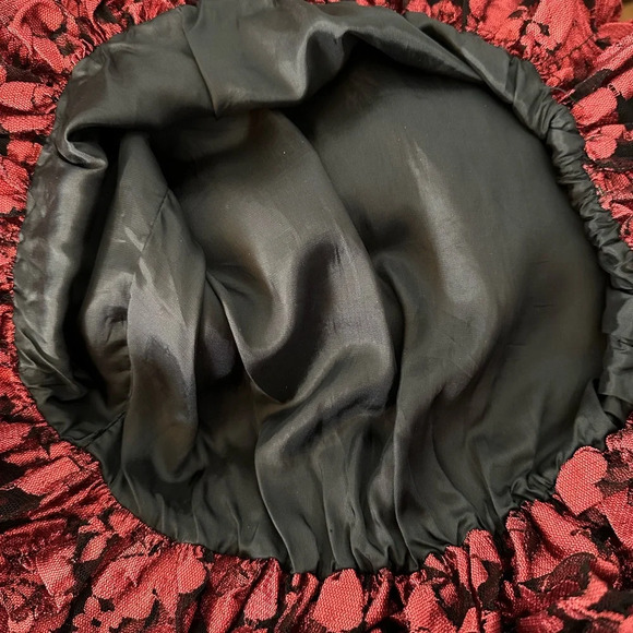 Black And Red Spaghetti Strap Formal Cocktail Small Dress Vintage - Picture 10 of 11